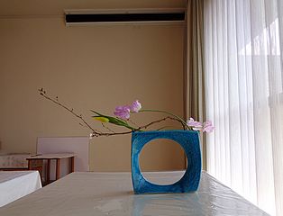 いけばな作品・桜、スイートピー、チューリップ